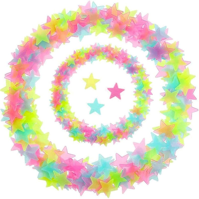 KTKA Glow in The Dark Stars Stickers, 200 Pieces Glowing Stars for Ceiling Luminous Wall Sticker, Glowing for Kids Rooms (200) - Image 1